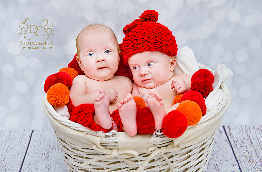 Filipek i Zosia-sesja niemowlęca bliźniąt